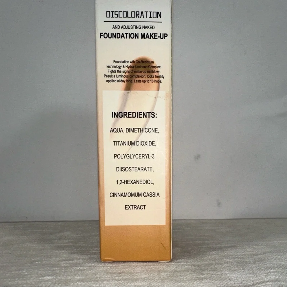 EELHOE Women's Foundation Make-Up SPF 15 Discoloration and Adjusting Naked New